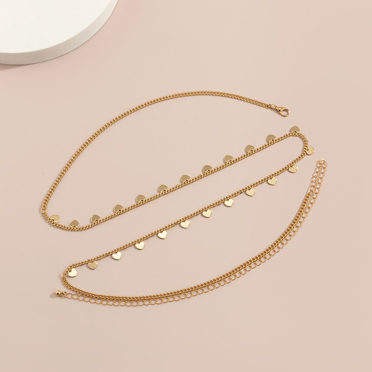 Trendy Heart Body Chain with Tassel Geometric Design - Europe and US Fashion Jewelry