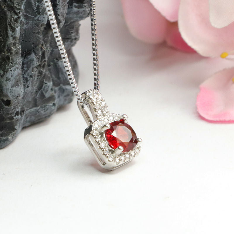 Garnet Mini Handbag Pendant — No Chain