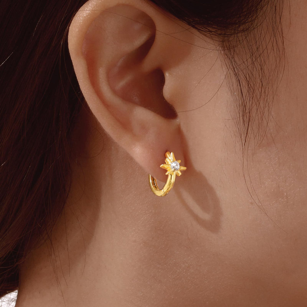 Zircon Heart Earrings — Nine Styles