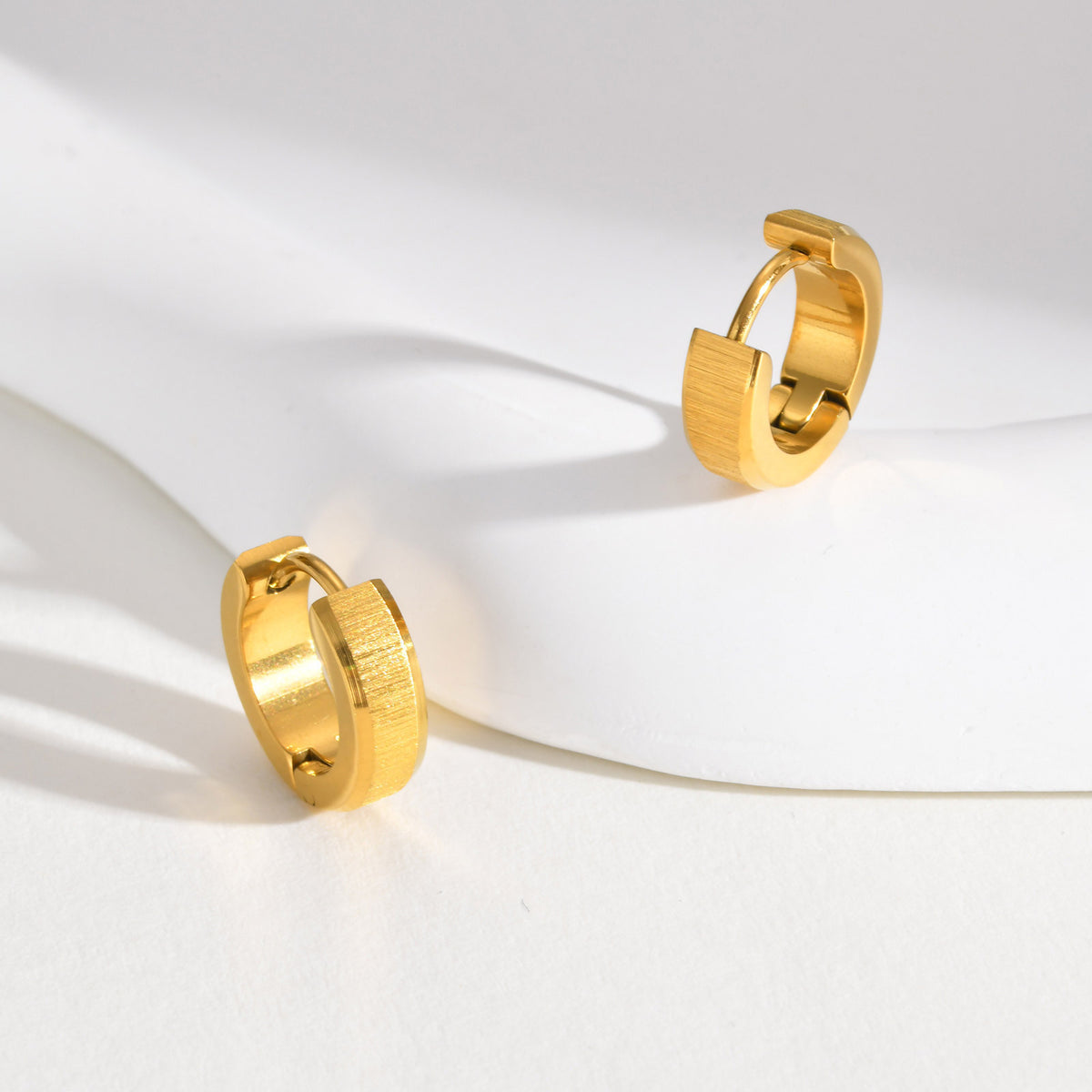 Stainless Steel Single Earring — Gold or Antiqued