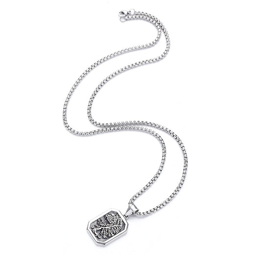 Vintage Tree of Life Viking Stainless Steel Men's Pendant Necklace