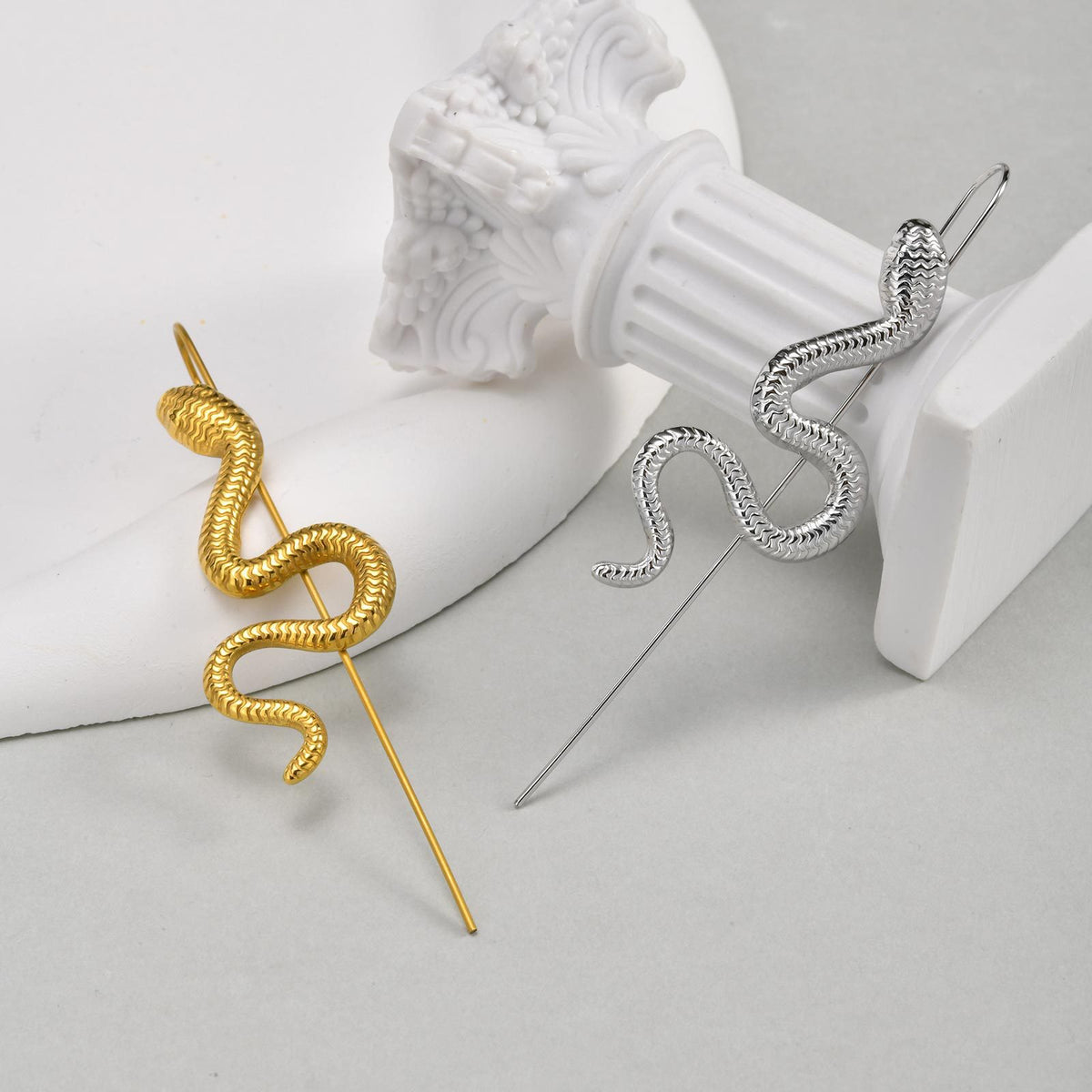 Stainless Steel Snake Earrings