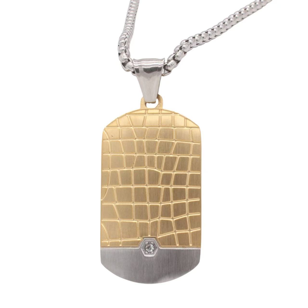 Planderful Jewelry Military Pendant for Men in Titanium Steel Everyday Genie Collection
