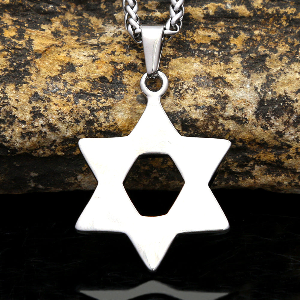 Cross-Border Amazon Hexagram Men's Pendant Jewelry Wholesale