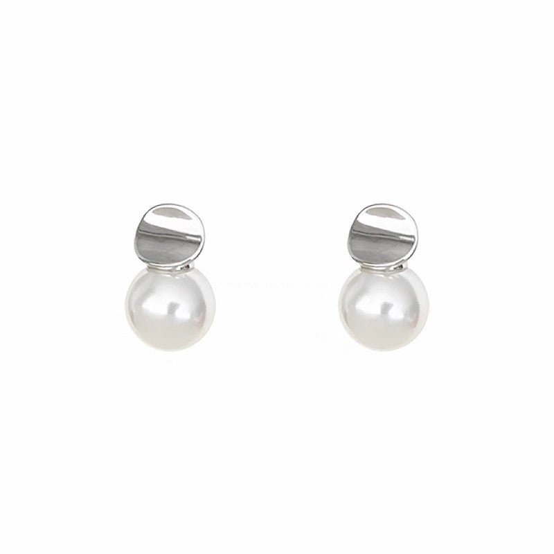 Minimalist Pearl 925 Sterling Silver Women's Earrings