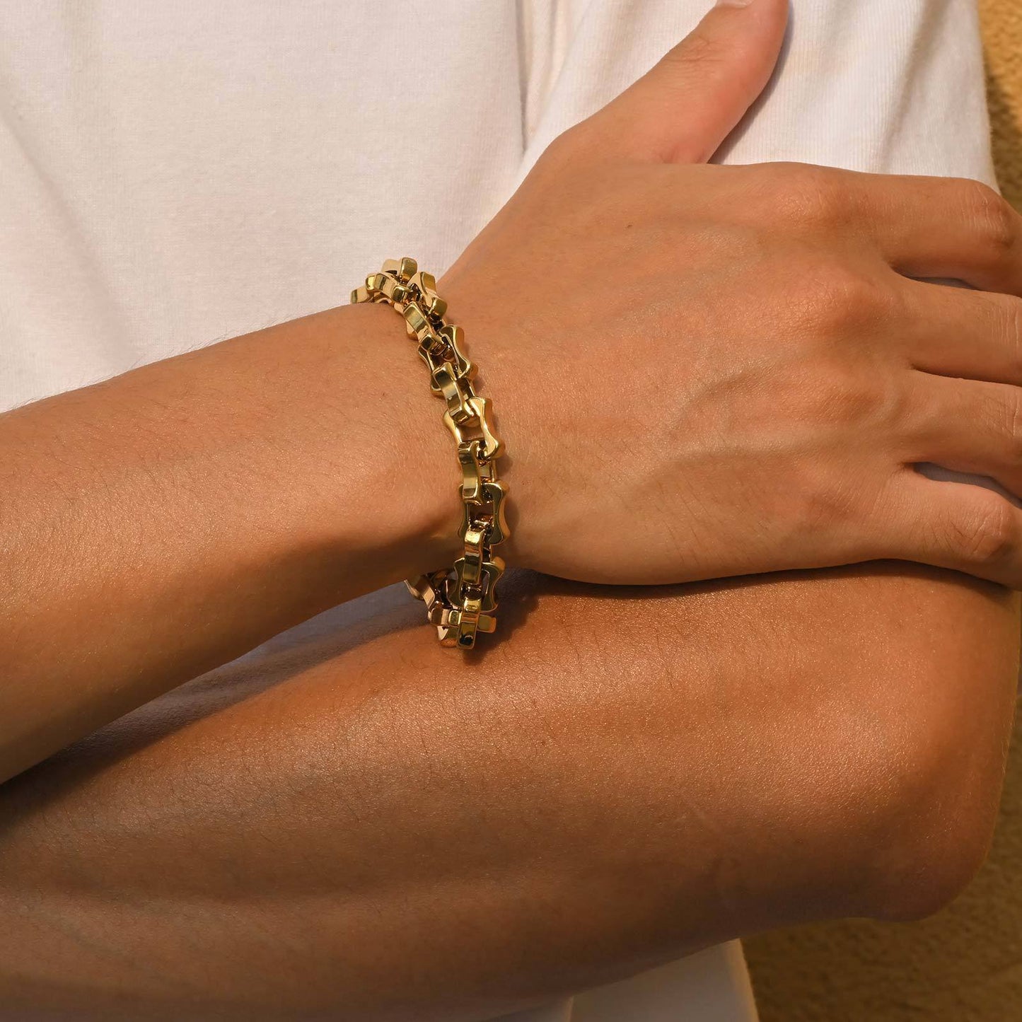 Planderful Stainless Locomotive Chain Bracelet For Men