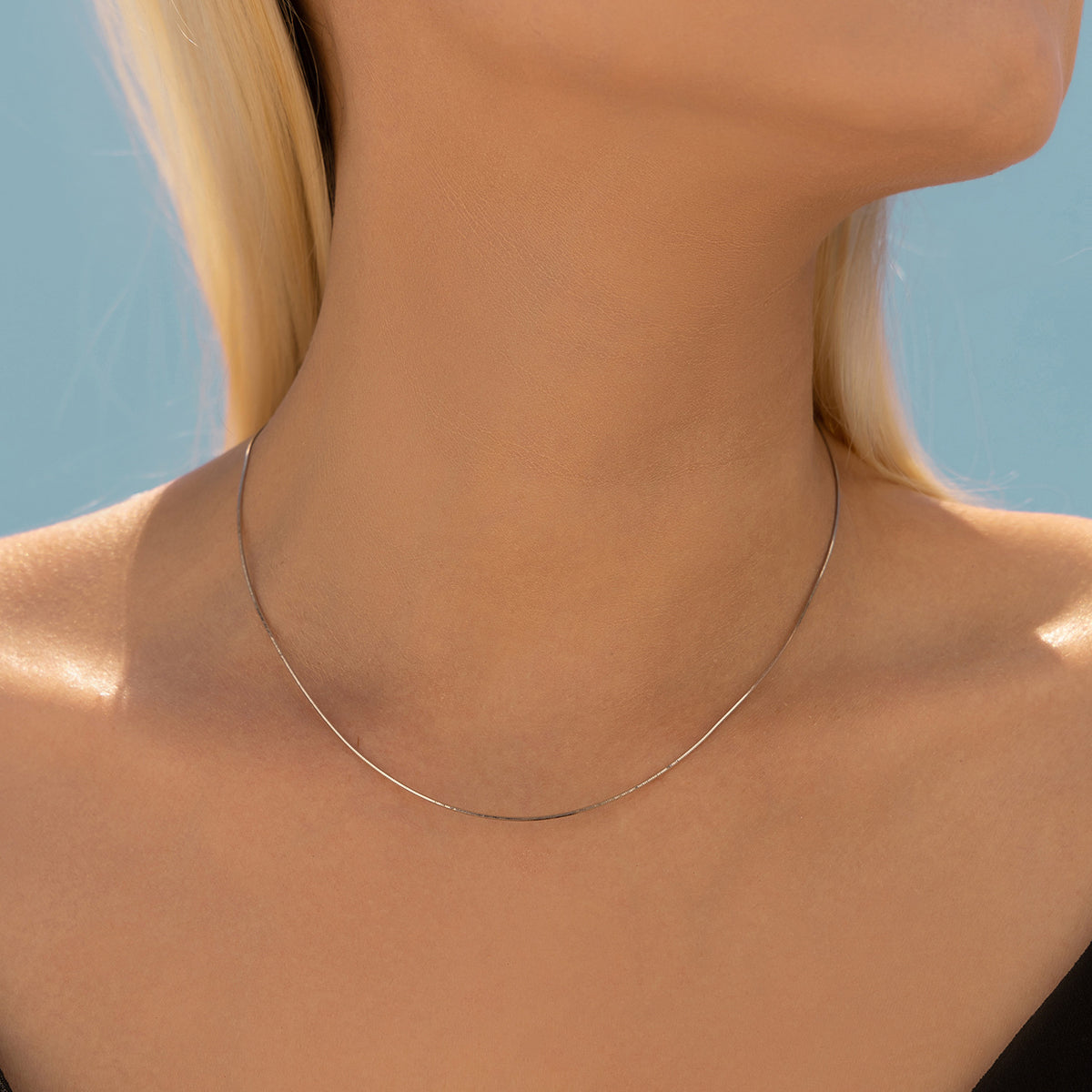 925 Sterling Silver Pendant-Free Chain Necklace