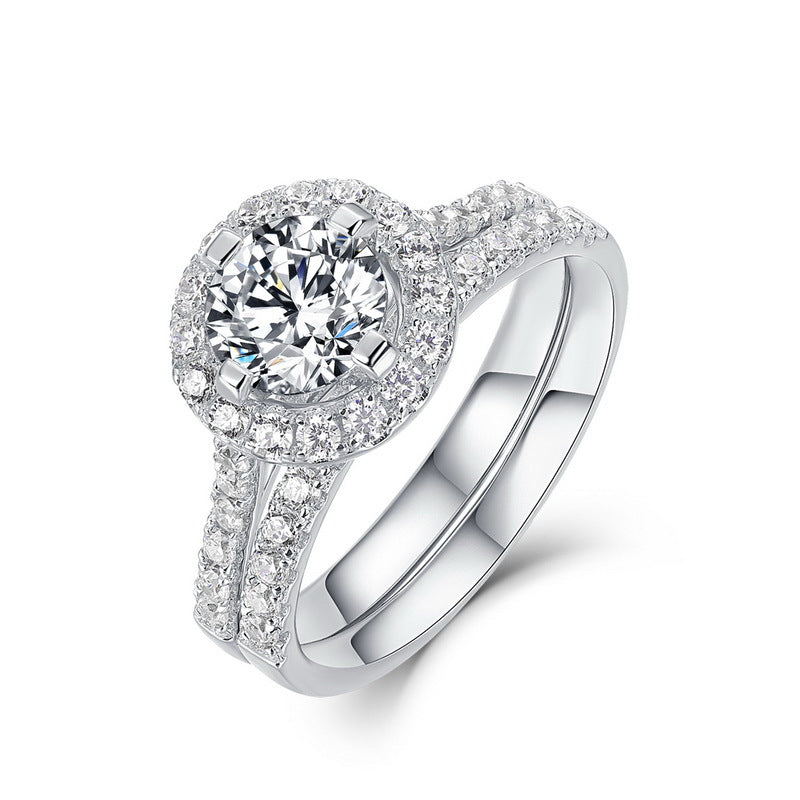 Planderful Moissanite Ring – Cross-Border Popular Egg-Shaped Silver Jewelry