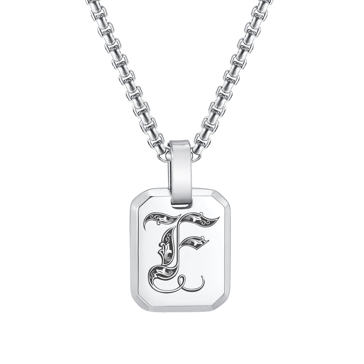 Stainless Steel Initial Letter & Blank Pendants