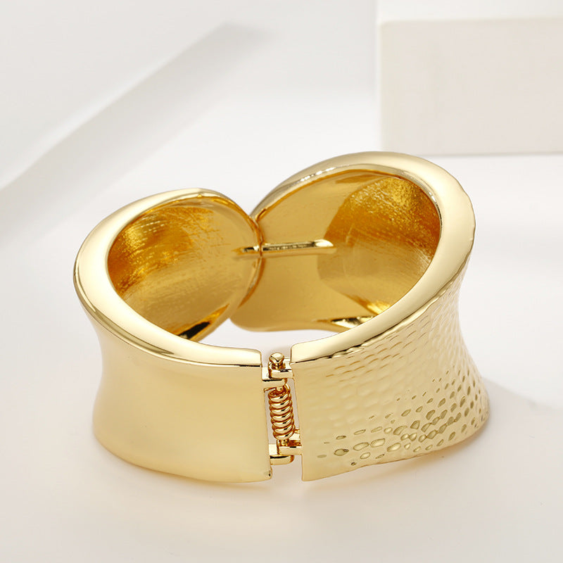 Golden Glamour Statement Bracelet - Vienna Verve Collection