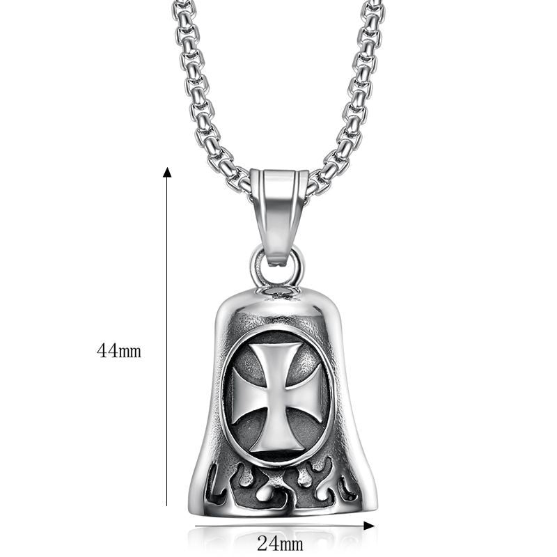 Planderful Everyday Genie Stainless Steel Cross Pendant Necklace For Women Retro Polished Durable