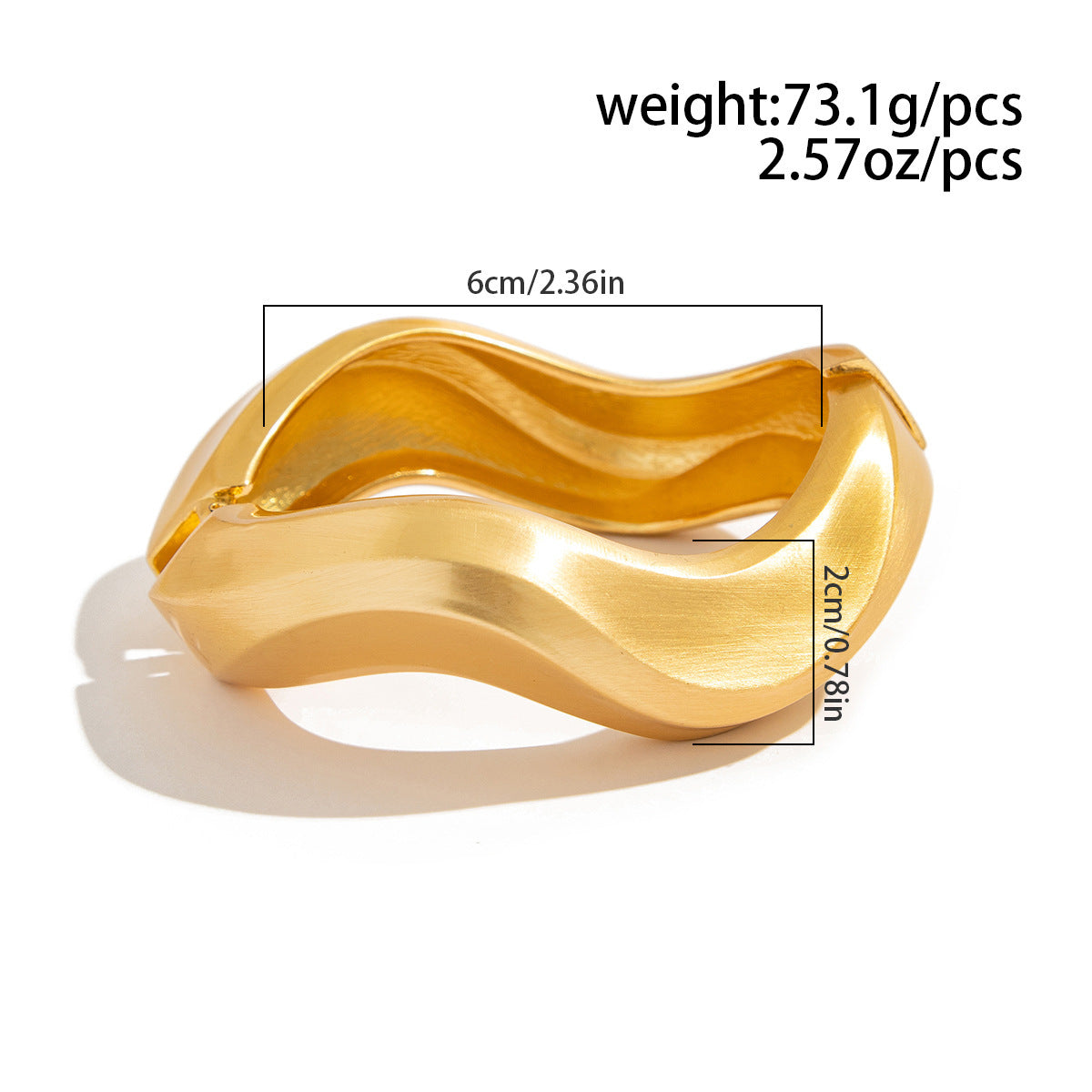Planderful Vienna Verve Irregular Metal Bracelet For Edgy Punk Fashion Lovers Matte Wide Cuff With Spring Buckle