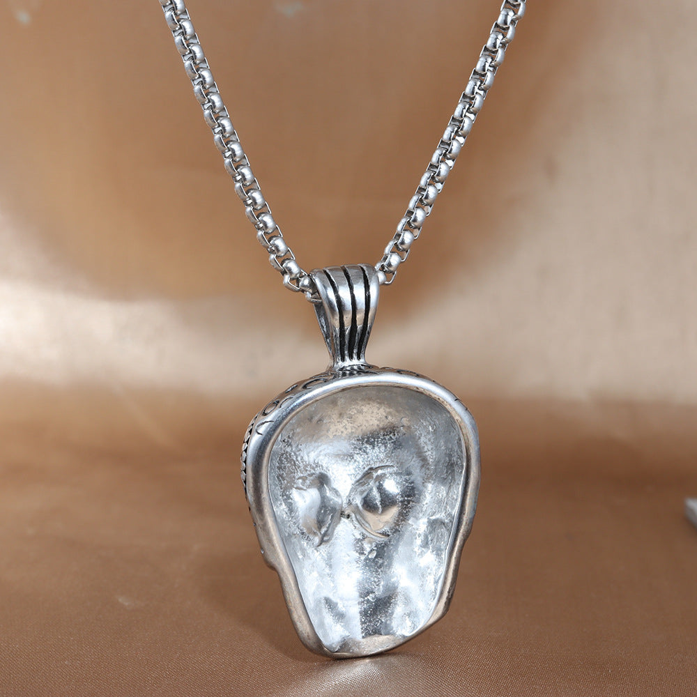 European And American Stainless Steel Skull Pendant Necklace