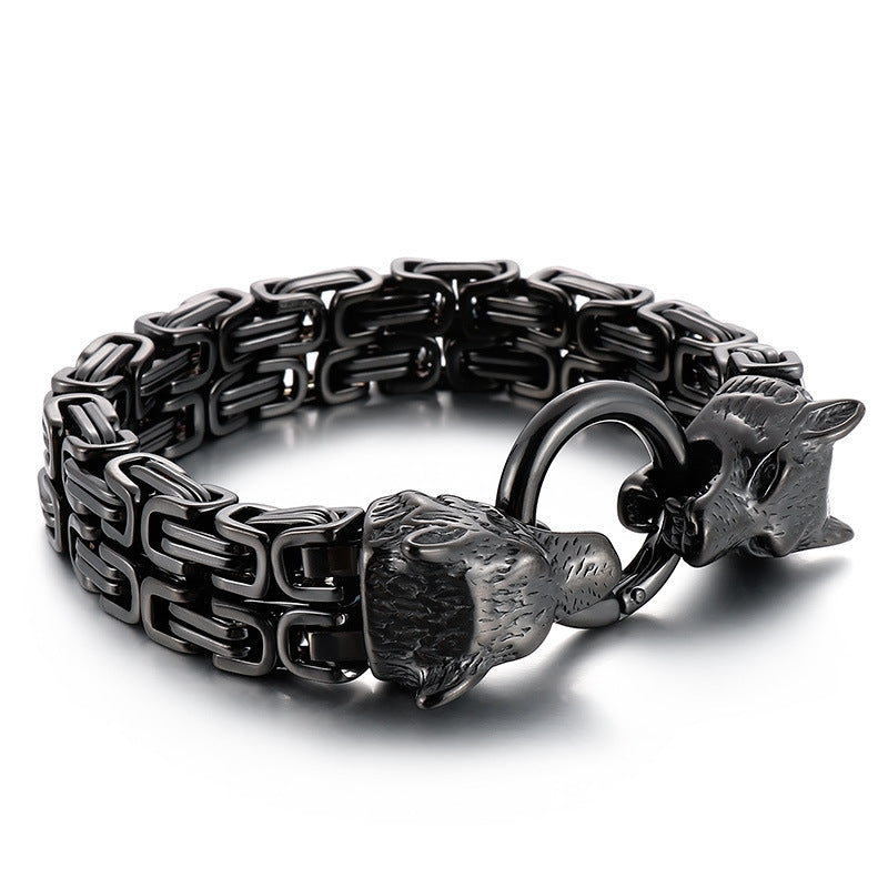 Double-Layer Emperor Chain – Trends Vacuum Electroplated Titanium Bracelet