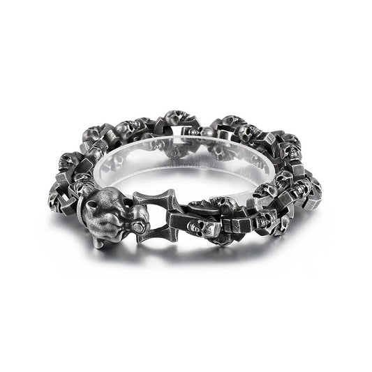 Vintage Skull Stainless Steel Men's Bracelet