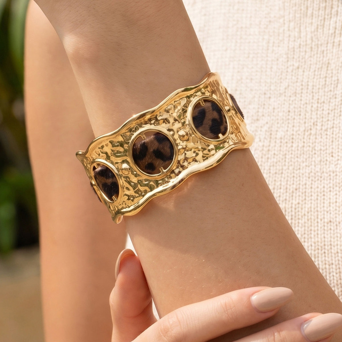 Geometric Adjustable Stainless Steel Bracelet