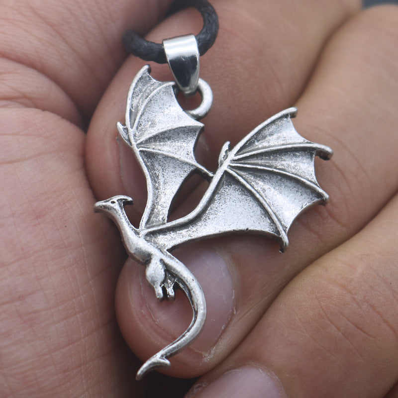 Planderful Viking Dragon Pendant Necklace for Men Premium