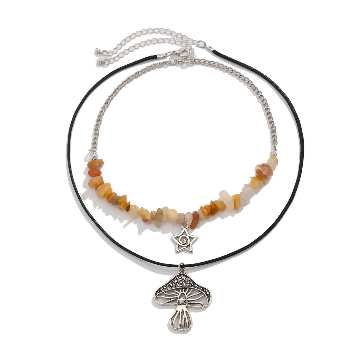 Turquoise-Style Beaded Ethnic Layered Necklace