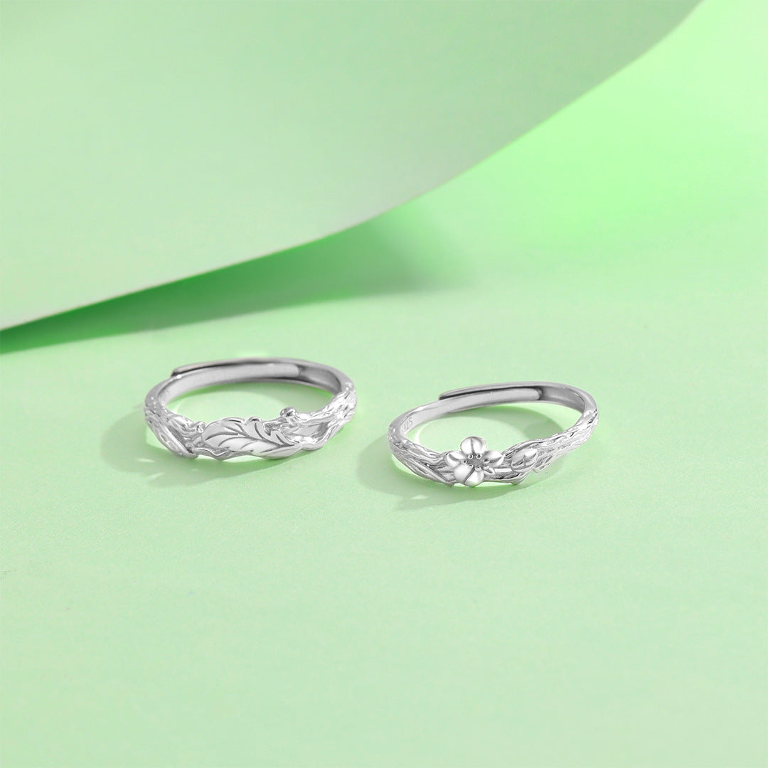 Planderful Everyday Genie – 925 Silver Lilac Couple Ring for Men and Women Valentine’s Day Gifts