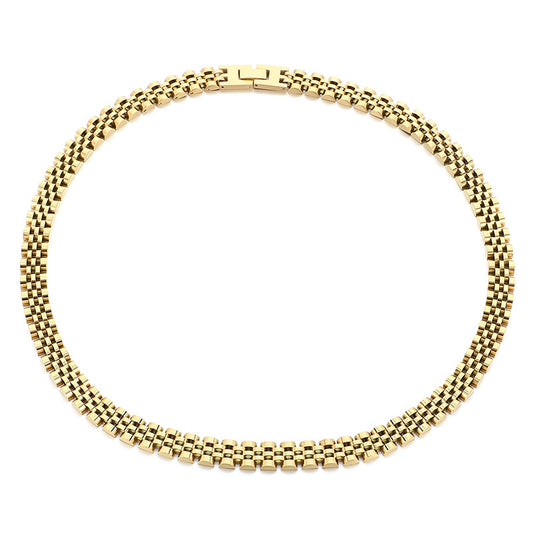 Planderful Glossy Hip Hop 10mm Five Row Chain For Men