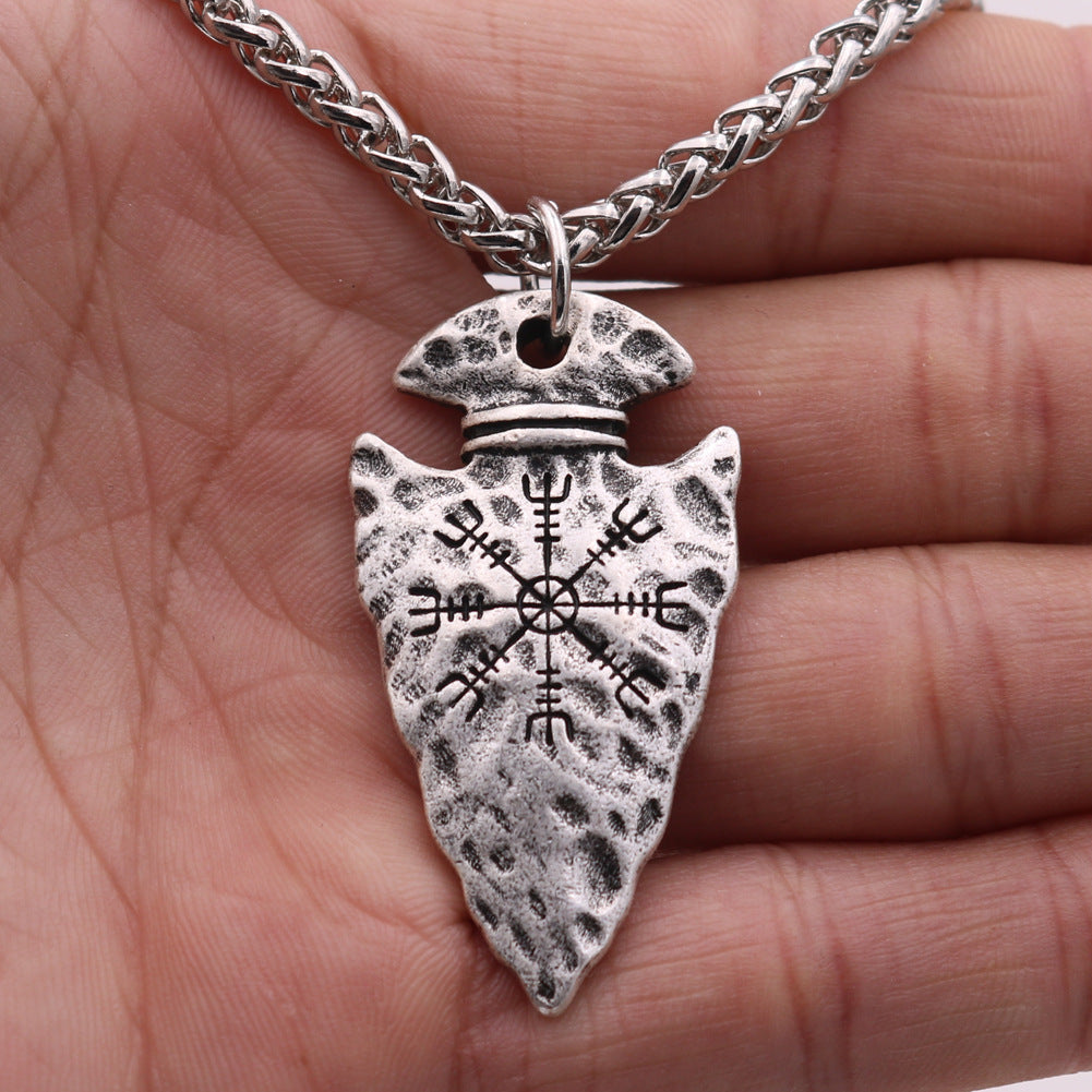 Norse Legacy Viking Compass Rune Necklace for Men