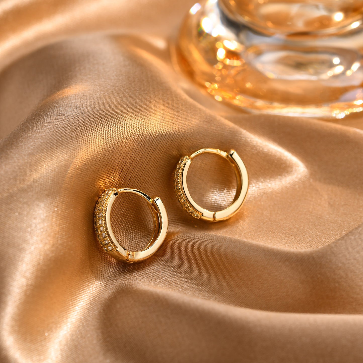 Fashion Personalized Women's Zircon Earrings 18K Gold