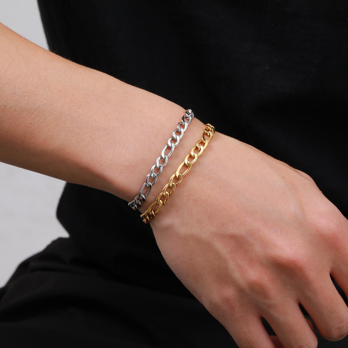 Three To One NK Stainless Steel Bracelet for Men