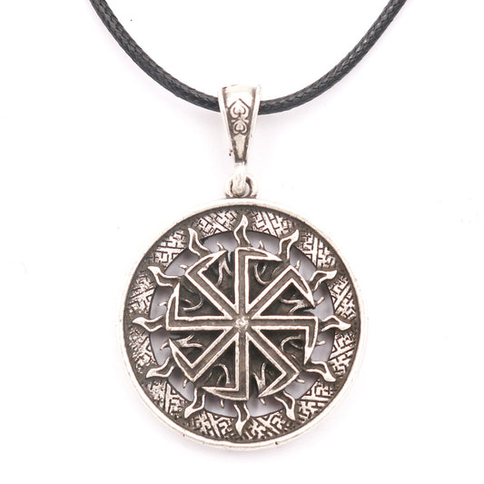 Viking Odin Rune Metal Necklace - Norse Legacy Collection - Men's Nordic Mythological Amulet