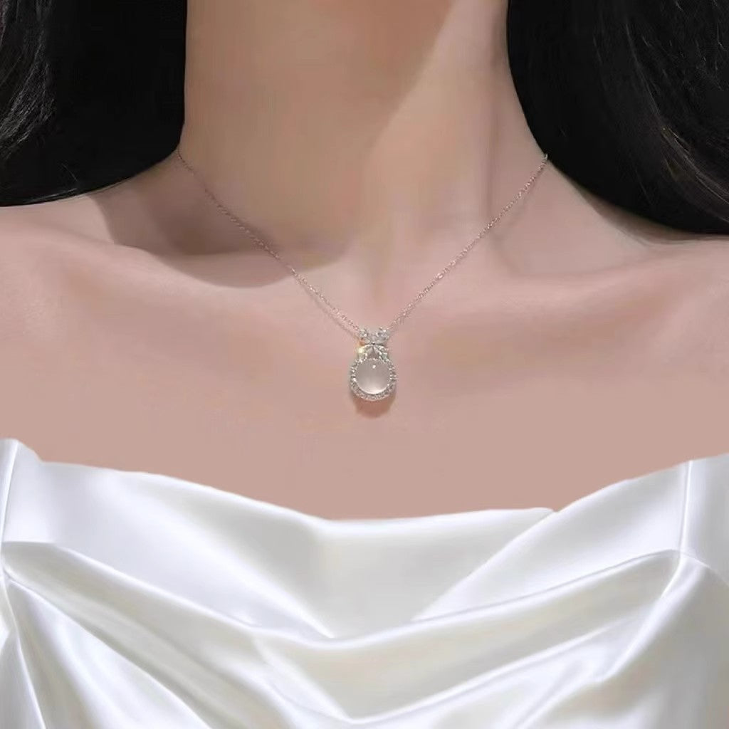 Planderful Sterling Silver Necklace 925 Delicate Clavicle Chain For Women Gift Festival Birthday