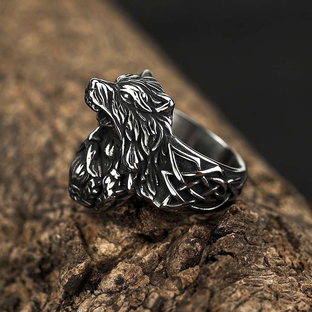 European and American Jewelry Titanium Steel Hip-Hop Ring