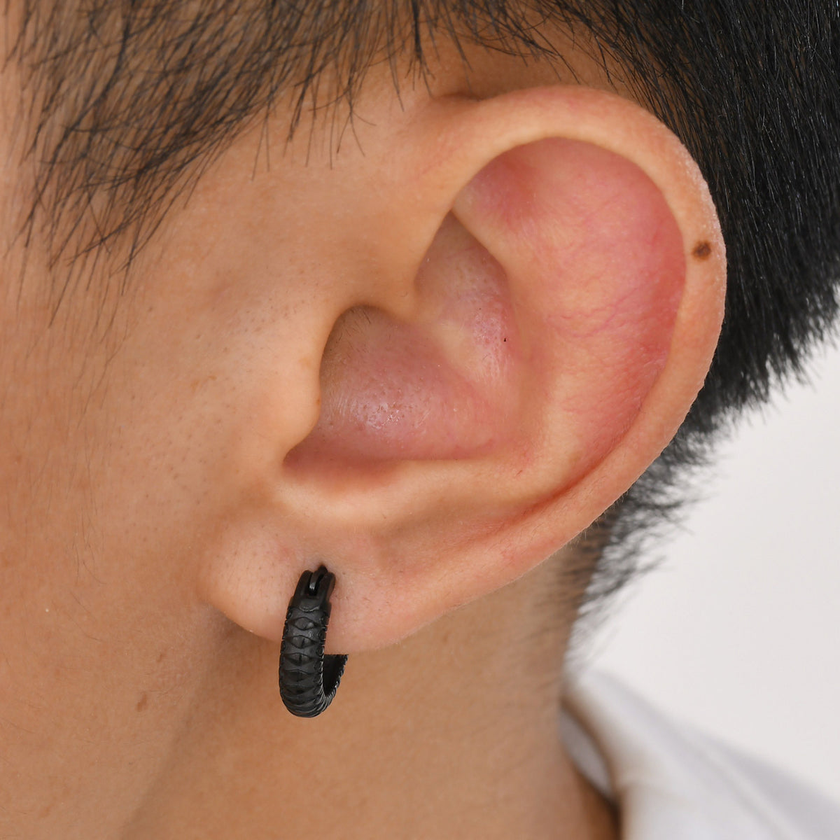 Snake Single Earrings — Black or Silver