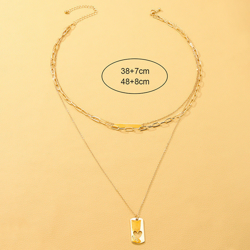 Chic Metal Chain Layered Necklace Set with Collars - Vienna Verve Collection