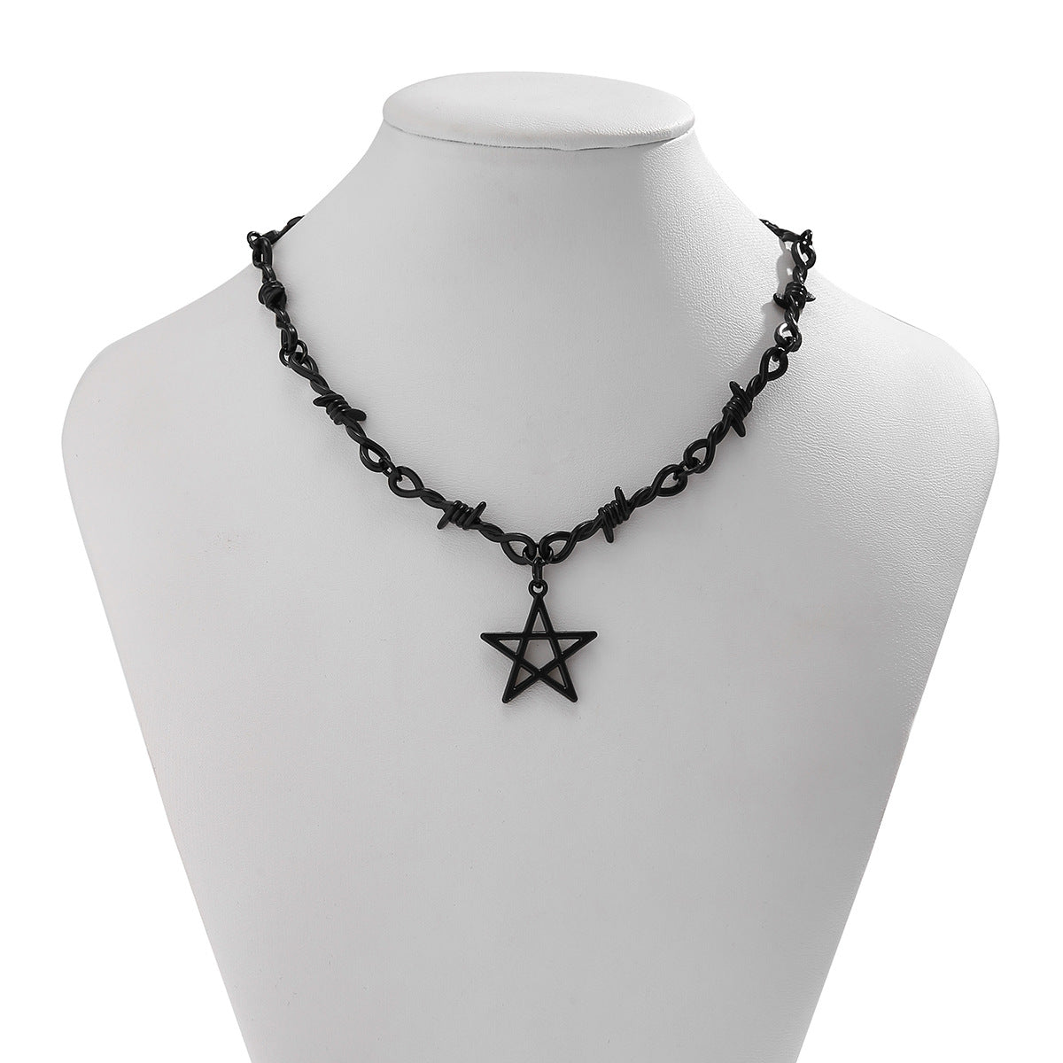 European and American Cross-border Five-pointed Star Spice Girl Collarbone Necklace | Subculture Thorn Personality Sweet and Cool Joker Necklace