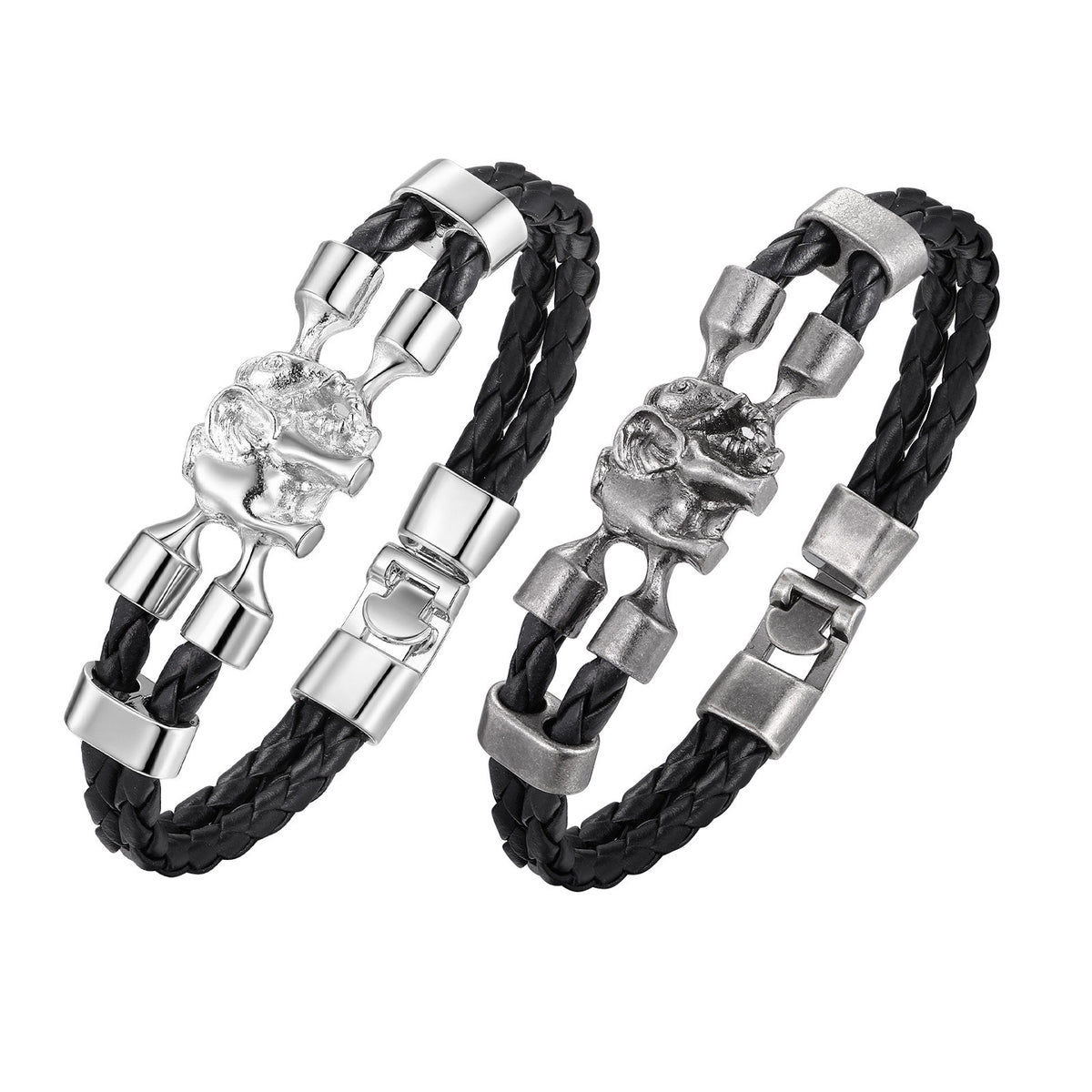 Braided Black Stainless Steel Bracelet