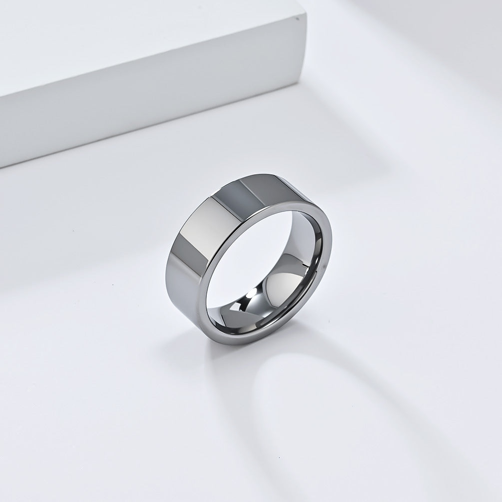 Planderful Everyday Genie Tungsten Steel Ring Unisex Luxury Wedding Band Gift for Couples