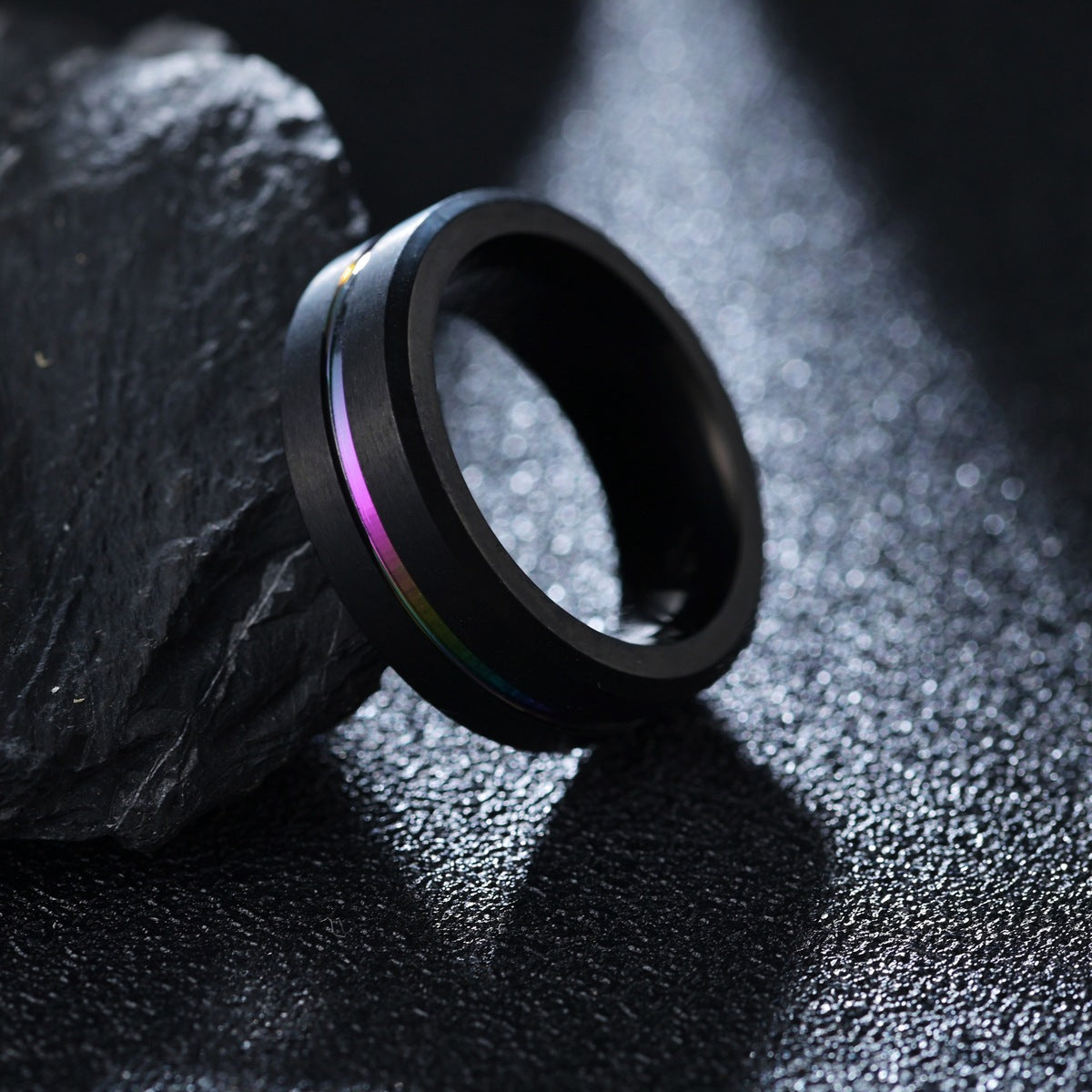 European Style Black Plated Tungsten Steel Ring for Men - Fashion Jewelry Wholesale