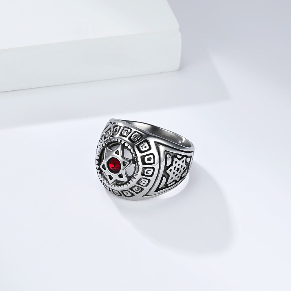 Vintage Stainless Steel Ring for Men