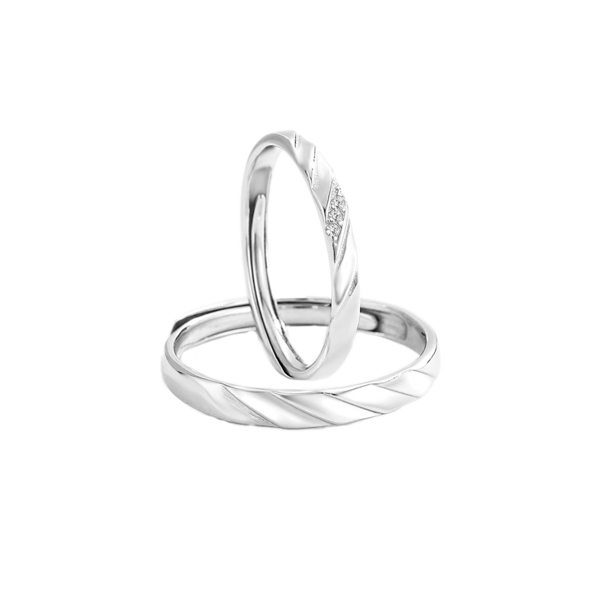 Planderful Jewelry Love Cycle Ring S925 Sterling Silver Adjustable Circle Ring For Valentines Day Gift