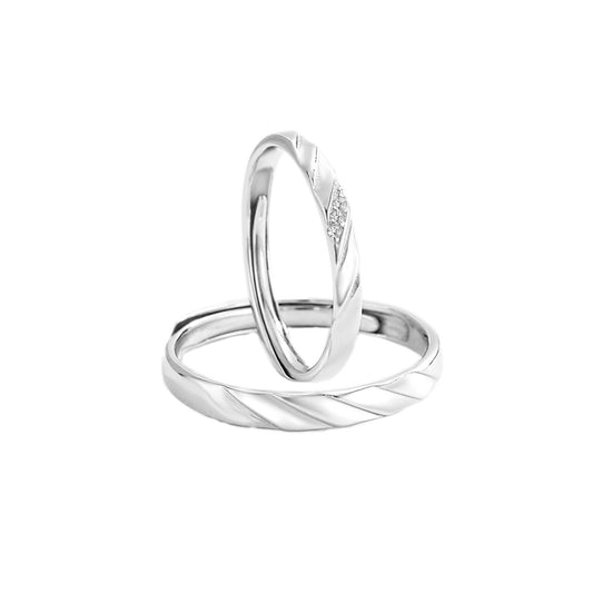 Planderful Jewelry Love Cycle Ring S925 Sterling Silver Adjustable Circle Ring For Valentines Day Gift