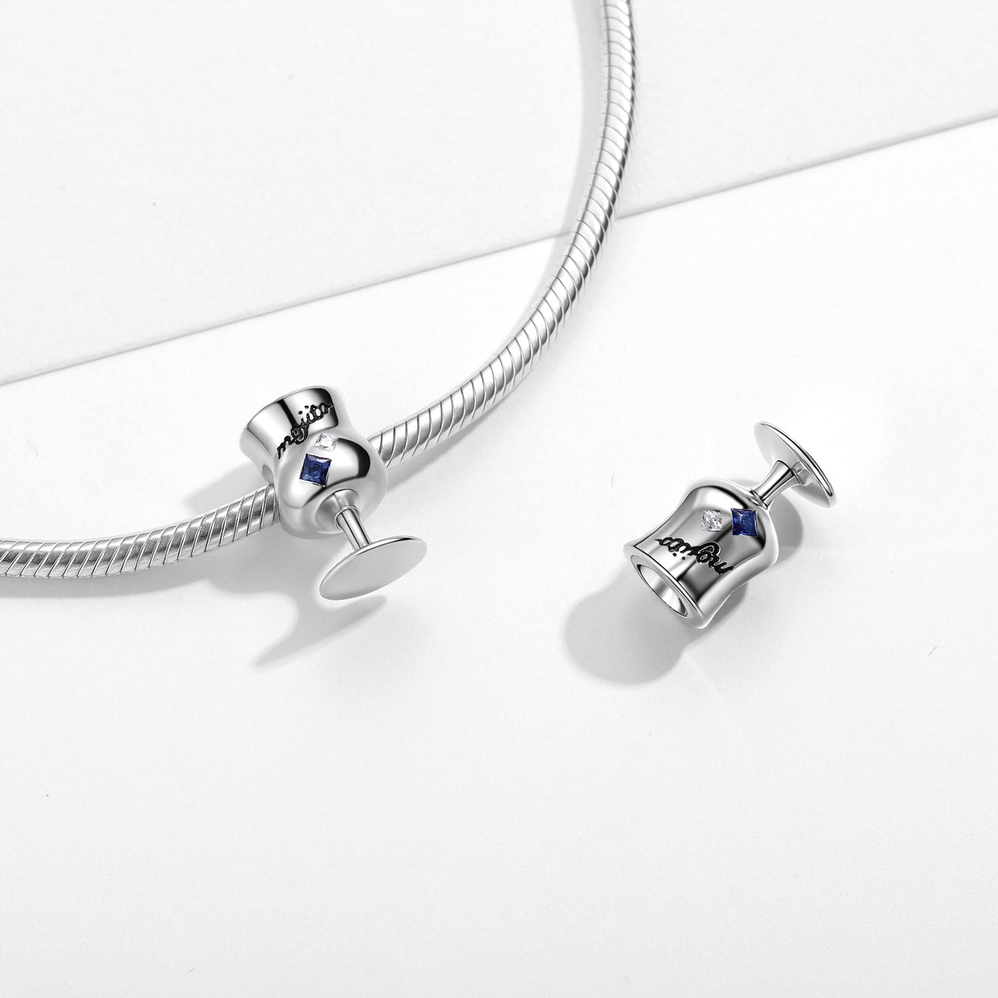 Planderful Jewelry Elegant Sterling Silver Zircon Bead Pendant Necklace For Everyday Luxury