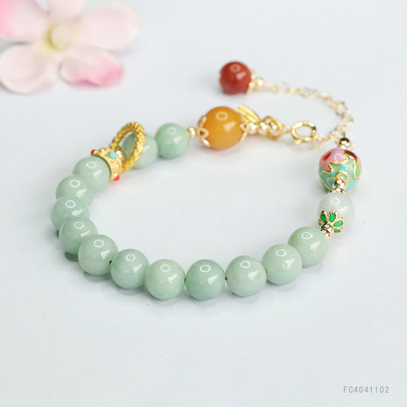 Jadeite Round Bead 8 mm Bracelet