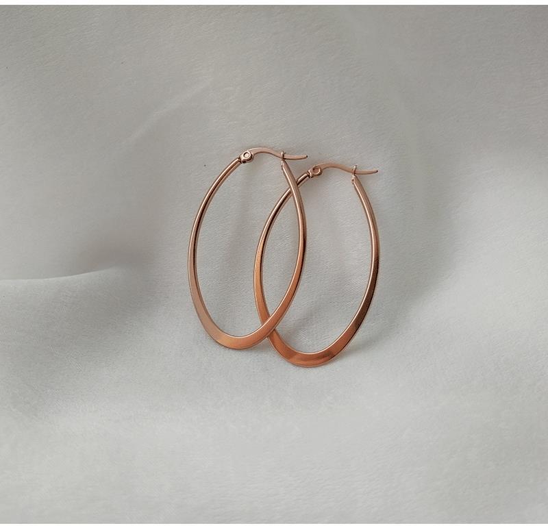 Earrings Large Circle Korean Titanium Steel Gold Earrings