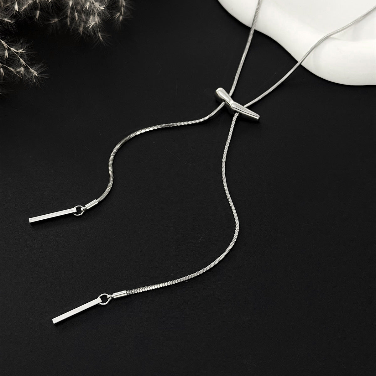 Adjustable V-Shaped Stainless Steel Necklace