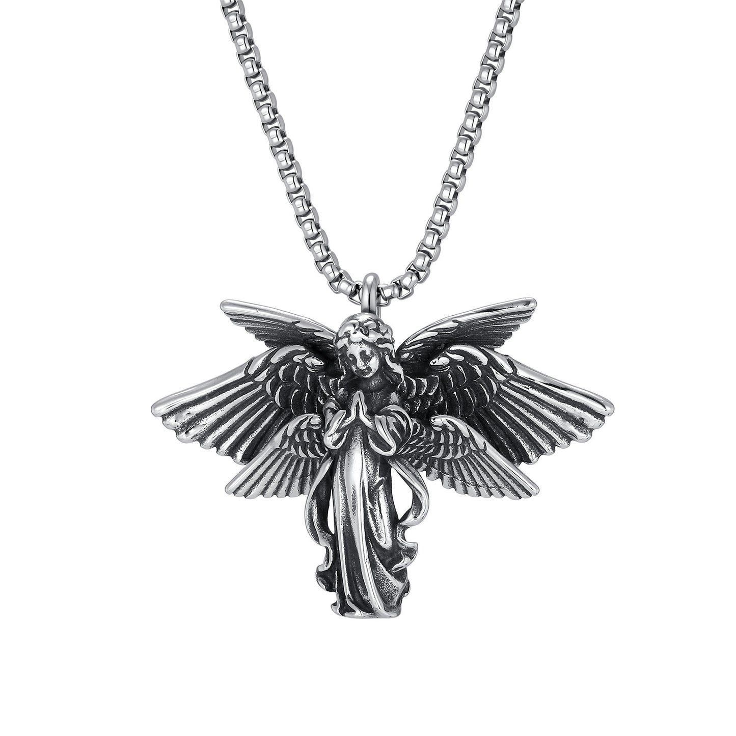 Hot-Selling Stainless Steel Men's Street Dark Locomotive Daily Stacking Wearing Dark Necklace