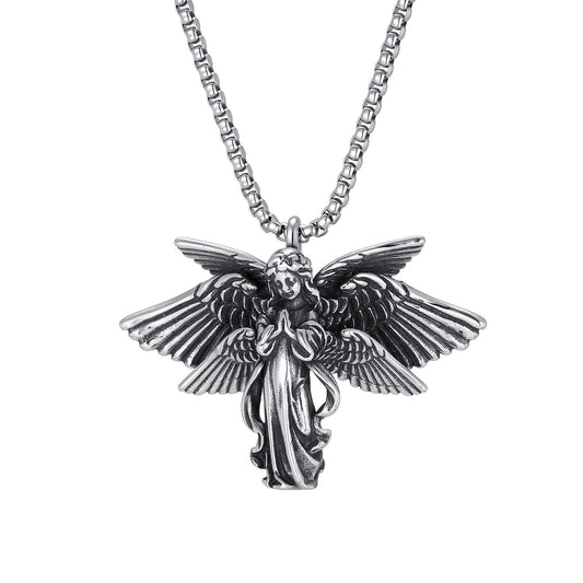 Hot-Selling Stainless Steel Men's Street Dark Locomotive Daily Stacking Wearing Dark Necklace