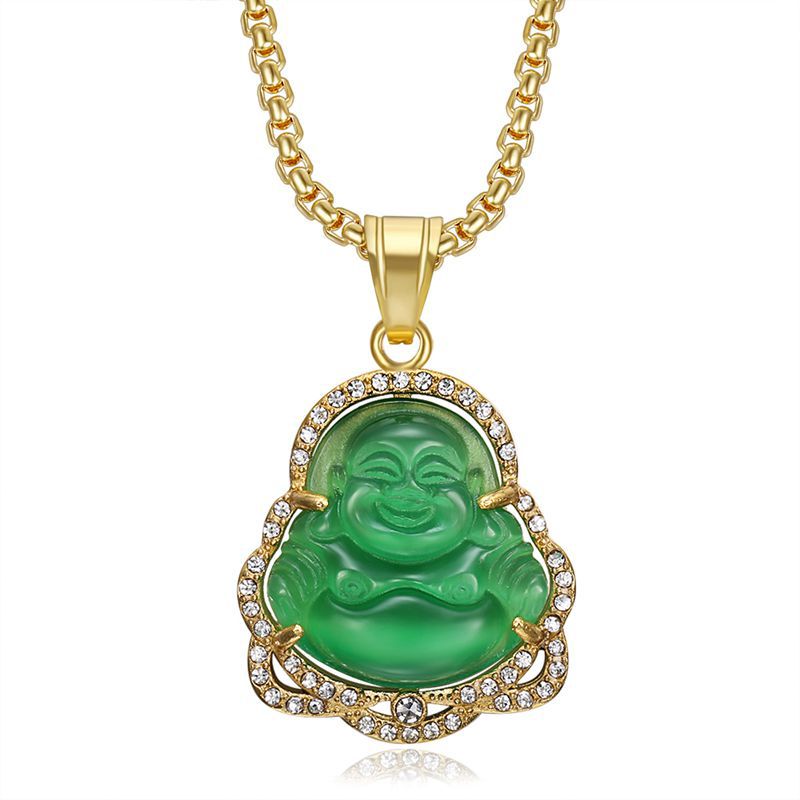Zircon Necklace - Elegant Buddha Pendant Spiritual Jewelry Everyday Genie Collection Planderful