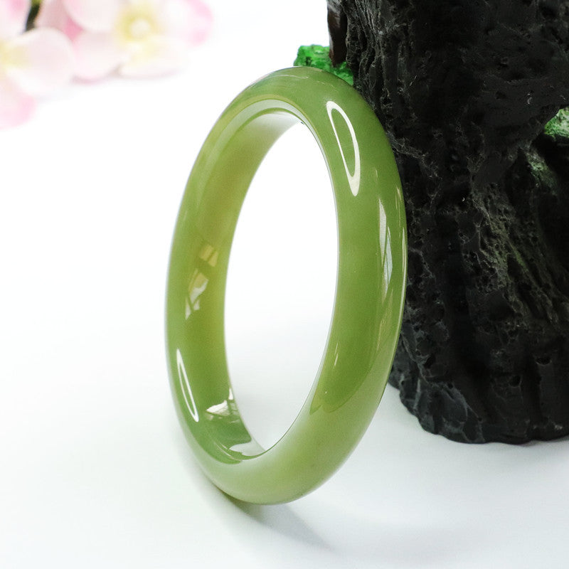 Yellow Hetian Jade Classic Bangle