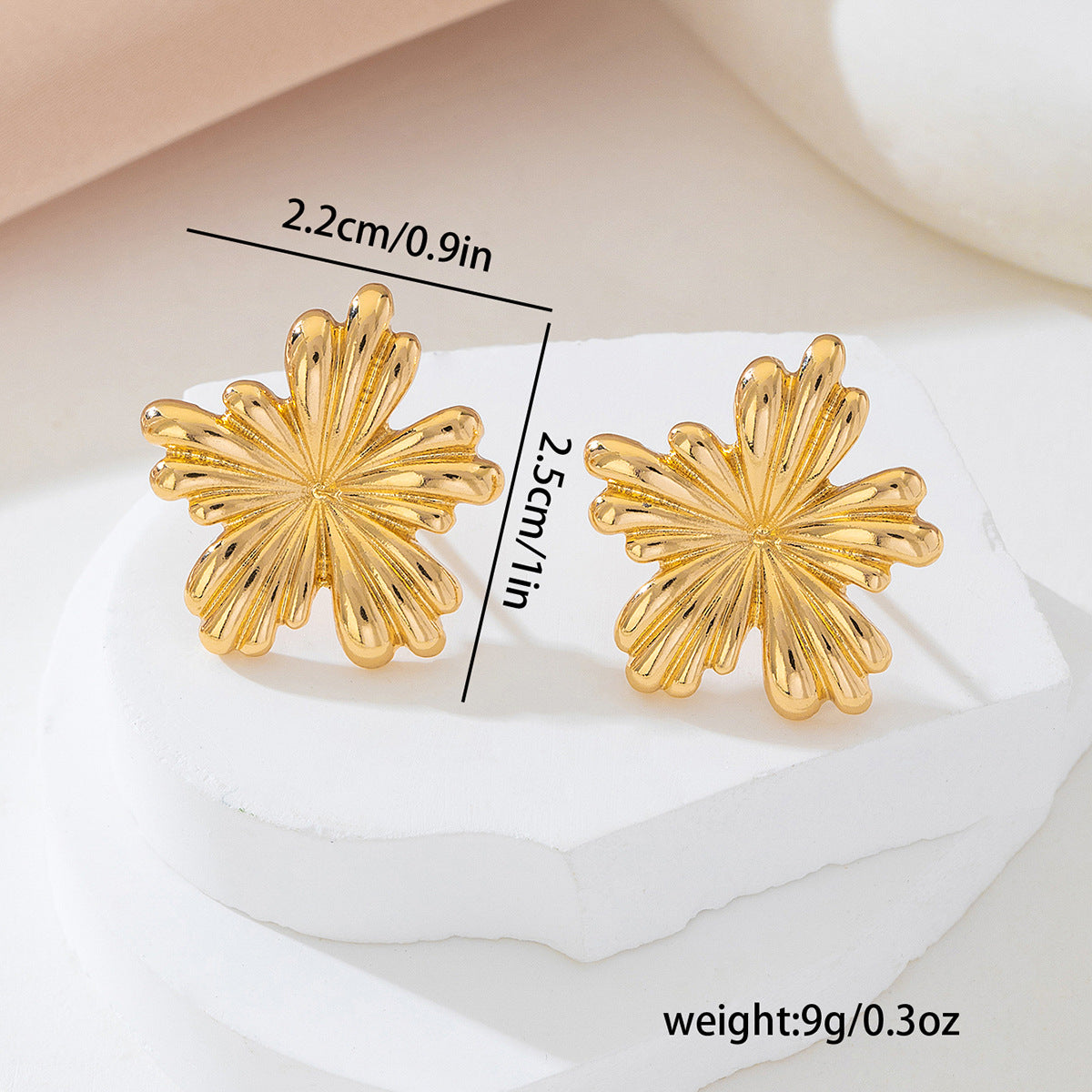 Planderful Vienna Verve Earrings – Exquisite Irregular Metal Flower Design