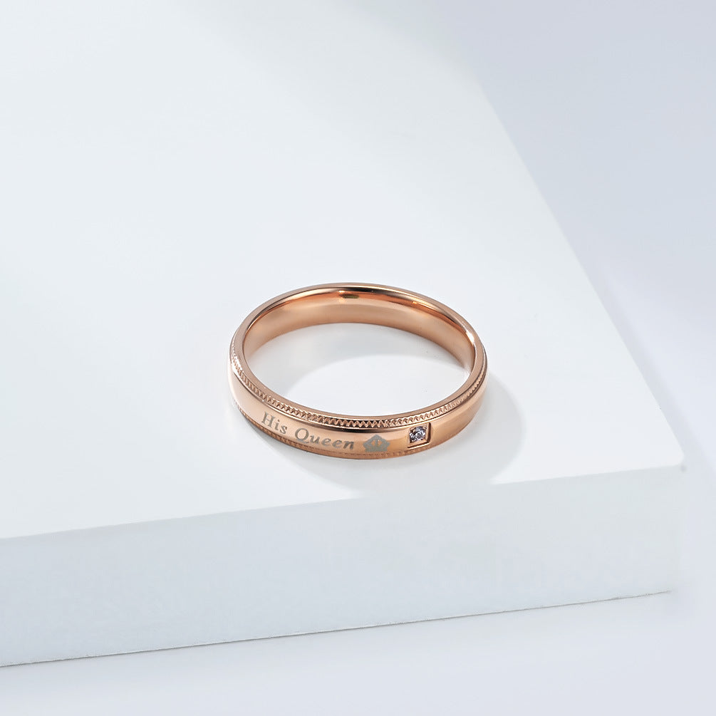 Planderful Everyday Genie King And Queen Couple Ring Stainless Steel Unisex Engagement Protection
