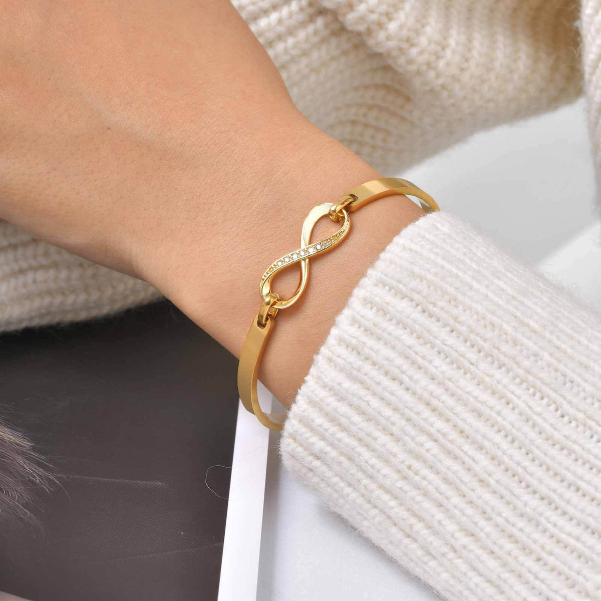 Heart Zircon Copper Bracelet